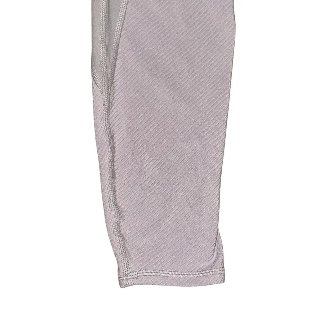 Alo Yoga High-Waist 7/8 No Limit Legging Women's Size M Lavender Dusk Ribbed